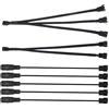 Gebildet 5 pezzi 5.5x2.1mm DC Plug a 3-Pin / 4-Pin pwm 5V USB Sleeved Fan Power Adapter Cable, Regolatore di velocità del vento della ventola, Cavo splitter pwm a 2 vie