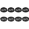 QUARKZMAN 8Pz 60mm/2.36 Griglia di Ventilazione Rotonda, Griglia Aerazione in Plastica, Griglia Aerazione Tonda con Fori a Maglie per Bagno Cucina Armadio Guardaroba, Nero