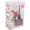 Haofy Scatola di Immagazzinaggio del Libro di Deviazione, Cassaforte Segreta del Dizionario della Memoria Segreta con Serratura/Chiave di Combinazione di Sicurezza(Eiffel Type)