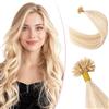 SEGO Pro Cheratina Extension Capelli Veri 60cm 25g #18/613 Biondo Cenere/Biondo Chiarissimo Capelli U Tip Keratina 1g/ciocca Extension Lisci Pre Bonded Remy Human Hair Balayage Extension