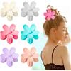 Impoditiongs 6 Pezzi Mollettone Capelli Pinze per Capelli di Fiori Donna Plastica, Mollettone Capelli Donna Elegante Antiscivolo Pinze per Capelli di Fiori, Flower Claw Clip, Per donne con acconciature multiple