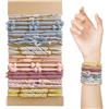 REEKNOKOL 20 Pezzi Elastici per Capelli Boho, per Donne e Ragazze, Senza Danni, Braccialetti per Capelli Spessi/Medi/Lunghi