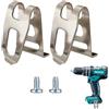 YueJieSelected 2 clip per cintura compatibili con soffiatore Makita Cordless, gancio per cintura in acciaio inox, gancio di ricambio per utensili elettrici, gancio multiuso (2 colori acciaio + 2 viti)