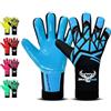 Beast Rage - Guanti da portiere per bambini, ragazzi e adulti - Guanti da portiere da calcio per ragazzi, guanti da allenamento per calcio, palmi antiscivolo e ad alta presa (Blu, Taglia 3 adatta per