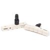 Elvedes - 1 paio di pattini freno V-Brake 72 mm, gomma White Compound per bicicletta/cicle/VAE/E-Bike adulto, unisex, colore: bianco