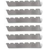 Wzzy Gurden Griglia per spiedini per 6 spiedini. Realizzato in Metallo Acciaio Inox. Lunghezza Rack 30 cm, Altezza 4 cm, Larghezza Base 3,5 cm (6 Pezzi