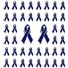 WANDIC Pin di nastro di sensibilizzazione blu scuro, 50 pezzi 1.18 x 0.7 pollici argento dorso colon sensibilizzazione spilla cancro rettale abuso dei bambini nastro spilla smalto