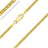 PLANETYS - Catenina Argento Sterling 925 Placcato Oro 18K Modello Bismark Diamantate Larghezza 2.5 mm Lunghezza: 40-45-50-55-60-65-70 cm