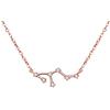 Clearine Costellazione Collana Argento a Colore Rosa-Oro Leone Delicato Zirconia Oroscopo zodiacale Speciale Ciondolo