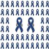 WANDIC 50 spille con nastro blu, per la sensibilizzazione sul cancro al colon, alla prostata, con polvere luccicante, per un supporto quotidiano