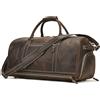 newsbirds Borsone da Viaggio Pelle Vintage per Uomo Grande Borse a Tracolla per Vacanze Porta Abiti Borsa da Weekend in Vera Pella, Borse Weekender da Viaggio con Scomparto Scarpe, marrone scuro