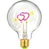 TIANFAN Lampadina a Led Vintage G95 3W Dimmerabile Freccia di Cupido 220-240V E27 Lampadina Decorativa Stile Edison lampadina da tavolo