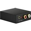 goobay Toslink Extractor Audio S/PDIF convertitore da digitale a analogico/adattatore audio/conversione di segnale audio/jack RCA e lettore Blu-ray, PS4, PS5, XBox/Nero 58493