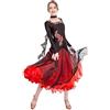 ROYAL SMEELA Vestito Sala Nero Abiti Ballo Sociale Vestito Danza Valzer Tango Vestito da Tango Donne Vestito da Sala Vestiti Ballo Moderno Vestito Valzer Foxtrot Vestiti da Ballo Standard Nazionale