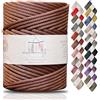 Makromecity, Cordoncino in poliestere di alta qualità, per macramè, 5 mm x 94,8 m, 5 mm, in polipropilene, macramè, uncinetto, macramè, borse, decorazioni da parete, borse, sottopiatti, tappeti (rame)