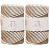 Makromecity, 2 matasse di filo di poliestere macramè da 5 mm x 94,8 m, 5 mm, in polipropilene, per latte macchiato, macramè, uncinetto, macramè, borse, borse, sottopiatti, tappeti