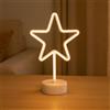Ideen mit Herz Stella LED da appoggiare, bianca, decorazione invernale, illuminazione per finestre, con timer, 10 cm x 10 cm, altezza 30,5 cm