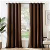 Deconovo Tende Oscuranti per Interni 2 Pezzi 229 CM Altezza, Termiche Isolanti, Anti-Rumore, con Anelli, Ideali per Camera da Letto e Soggiorno, 117x229 CM, Marrone