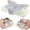 OSDUE Cuscino Cervicale 2 in 1 Memory Foam per Dormire Fianco 62x42x11/9cm