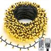 echosari Catena luminosa extra lunga da 400 LED per esterni, collegabile, 20 m, con spina natalizia, con timer, telecomando, impermeabile, illuminazione natalizia per giardino, alberi, matrimoni
