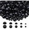 TOAOB THE ONE AND ONLY BABY TOAOB 1000 Pezzi Mezze Perle Piatta Tondo Nero Semicircolari Perline ABS per Decorazioni Scrapbooking Nail Art Fai da Te Artigianato Bigiotteria 4mm 6mm 8mm 10mm 12mm