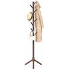 YheenLf Attaccapanni da Terra, Appendiabiti Camera da Letto con 8 Ganci, Base Triangolare Stabile, per Ingresso, Corridoio, Entrata, in Legno, Marrone, 42×180cm