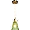 niuniaj Lampada a Sospensione,Lampadario Vetro Finitura Verde E27
