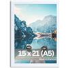 Victor cornice portafoto "Dali" bianca 15x21 cm - legno moderno - vetro acrilico - design moderno - decorazione d'interni