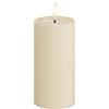 Deluxe Homeart Candela LED senza fiamma per interni - Crema - con tecnologia Real Flame️ - Candela a batteria (5 x 10 cm)