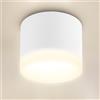 URing Plafoniera LED Faretto da soffitto 6 W 4000 K Bianco Neutro, LED faretti sporgenti da soffitto GX53 600 lm, rotonda lampada da soffitto 230 V Downlight con anello acrilico per soggiorno camera