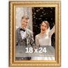 Victor cornice portafoto "Chagall" oro 18x24 cm - stile barocco vintage - vetro vero - adatta per certificati - decorazione per la casa