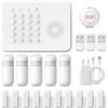 XNY 4G/WiFi Allarme Casa Senza Fili, 24 Pezzi Sistema di Allarme Casa Senza Fili con 1 Sirena, 6 Sensori Per Porte e Finestre, 3 Rilevatore di Movimento, Antifurto Casa Wireless, Tramite APP