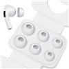 HEEKIM 3 Paia Gommini per Airpods Pro/Airpods Pro 2 con Foro per la Riduzione del Rumore, Auricolari di Ricambio Portatili Adatti alla Custodia di Ricarica (S/M/L)