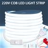 Mikenoon Striscia LED COB 220V Interruttore ON/OFF con spina europea Strisce LED 220V Nastro flessibile per la decorazione della stanza di casa della cucina