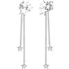 Elli Premium 0301651617 - Orecchini da donna a forma di stella, in argento 925 rodiato, con cristalli bianchi, taglio sfaccettato, 0 cm
