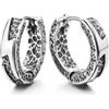 COOLSTEELANDBEYOND Orecchini Cerchio Fulmine Martello Acciaio Texture Gotica Punk Rock Huggie