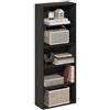 Furinno Basic Libreria Aperta a 5 Ripiani, Scaffale, Organizzatore Portaoggetti, 18.5 x 42.2 x 110.9 cm, Espresso