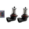 Riloer 2pcs 12V 9005 LED RGB lampadine fendinebbia per auto, universale Multri Color fendinebbia illuminazione di parcheggio DRL luci di backup lampadine sostituzione con telecomando