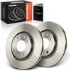 Frankberg Set di dischi freno incl. 2x Dischi Freno Anteriore Ventilato | Compatibile con 208 I CA CC 2008 I CU C3 II SC C3 Aircross II 2C 2R 206 CC 2D Replace# 424915 Diametro266mm