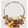 Flair Flower Portacandela in vetro con luce a LED, decorazione autunnale con funghi, scoiattolo, foglie autunnali, 16 cm, decorazione floreale artificiale, candelabro, decorazione da tavolo, candela, lampada