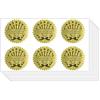 Hycodest 10 fogli di carta da 5,1 cm per certificati, etichette per goffratura con bordo seghettato, 60 adesivi in carta stagnola dorata (eccellenza)