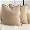 Mandioo 2 Pezzi Copricuscini Colore d'accento Minimalista decorativi Tessitura Fodere per Cuscino Moderne per Casa Soggiorno Camera da Letto per Divano 50 x 50 Cammello