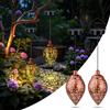Caldarax 2 Pezzi Lanterne Solari da Esterno, Impermeabile IP65 Metallo Lampada Solare da Giardino, Lanterna Solare da Appendere per Balcone, Patio, Terrazza, Decorazioni, Matrimoni, Bianca Calda