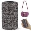 LEREATI Cordino per Borse Uncinetto Piatto Filo Macrame 1mm x 230m Macrame Corda Colorata Cordoncino per Borse a Uncinetto, Arazzo da Parete, Acchiappasogni, Fai da Te (Caffè-Cammello)