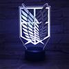 Does not apply Lampada a LED, Ispirata a L'Attacco Dei Giganti Survey Cops, Cambia Colore, Con