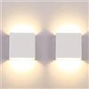2 Lampade Da Parete a LED per Interni, Colore Bianco, 7 W, Lampada Da Parete Mod