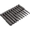 Fongmore 10pcs 50mm 1/4 pollice asta esagonale S2 acciaio testa cacciavite esagonale chiave a mano Allen set di punte 5/64-5/16 set di punte esagonali magnetiche