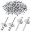 Jerhyun 120 Pezzi Rivetti, Rivetti Alluminio, Ribattini Alluminio Applicabile Agli Elettrodomestici, Veicoli Motore Attrezzature Meccaniche (4.8X12X16mm)