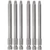 Fongmore Set di 6 punte per cacciavite a testa quadrata magnetica lunga da 1/4 di pollice per utensili elettrici SQ1 SQ2 SQ3 (100 mm)