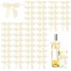 Bellanova 50 Pezzi Fiocchi Regalo con Filo 9×9 cm (Larghezza 2,5 cm), Fiocchi Decorativi con Filo Trasparente, Fiocchi per Artigianato per Scatole/Packaging Bakery/Allestimenti/Feste (Giallo Crema)